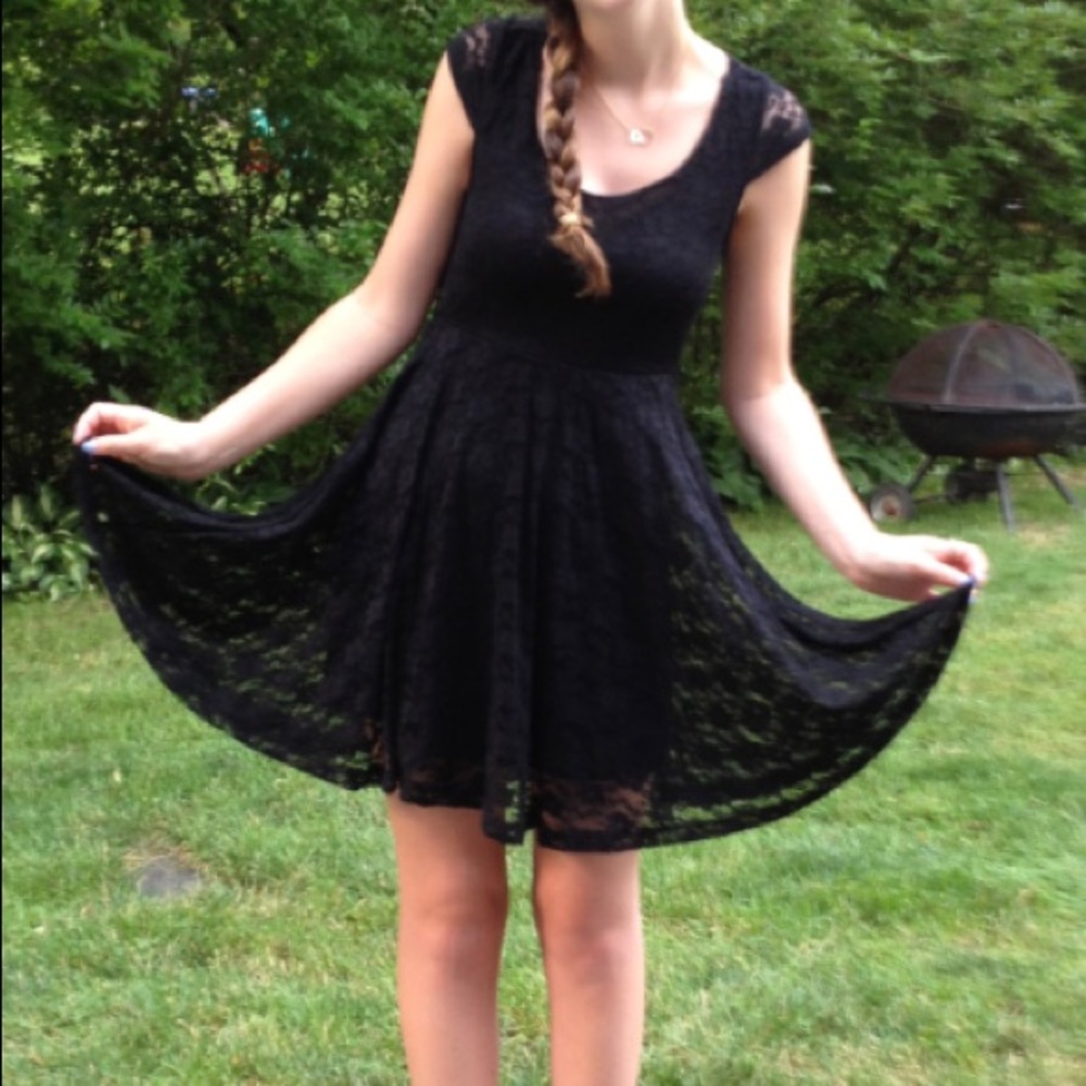 Wet Seal - Black Lace Dress - Size Small